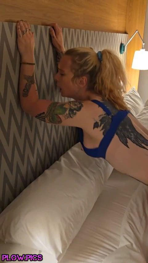 Getting fucked hard by a bull in a hotel room
